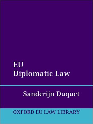 cover image of EU Diplomatic Law